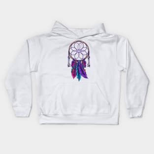 feather ornaments Kids Hoodie